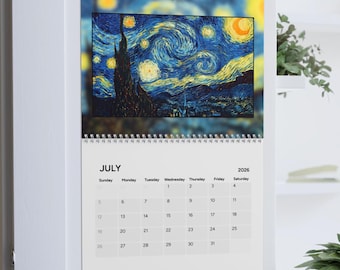 2026 Vincent van Gogh Artwork Wall Calendar, Dutch Impressionist Painting Art History
