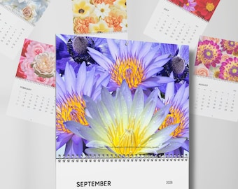 2026 Floral Wall Calendar, Nature Photography Planner