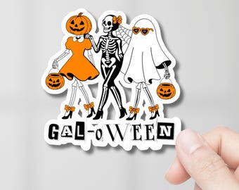 Gal-o-Ween Costume Sticker, Women's Halloween Decor