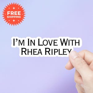 I&#39;m In Love With Rhea Ripley Sticker WWE Wrestling Fan Decal Gift for Fans of Wrestling Free Shipping WWE Sticker for Laptop Water Bottle