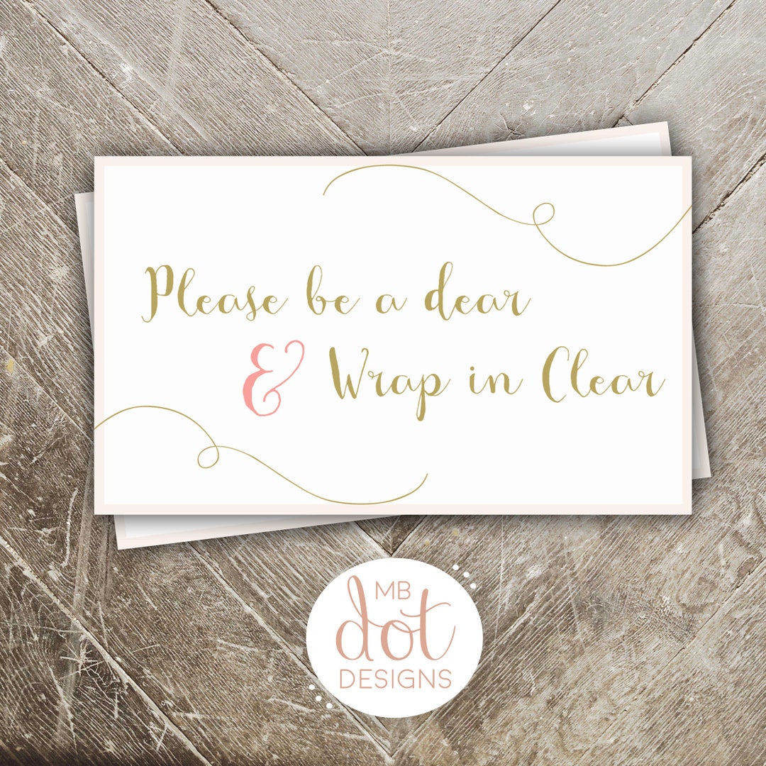 Please Be a Dear Wrap in Clear Baby Shower Invitation Etsy