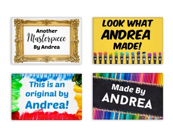 PERSONALIZED 2x3" Artwork Magnets - set of 4