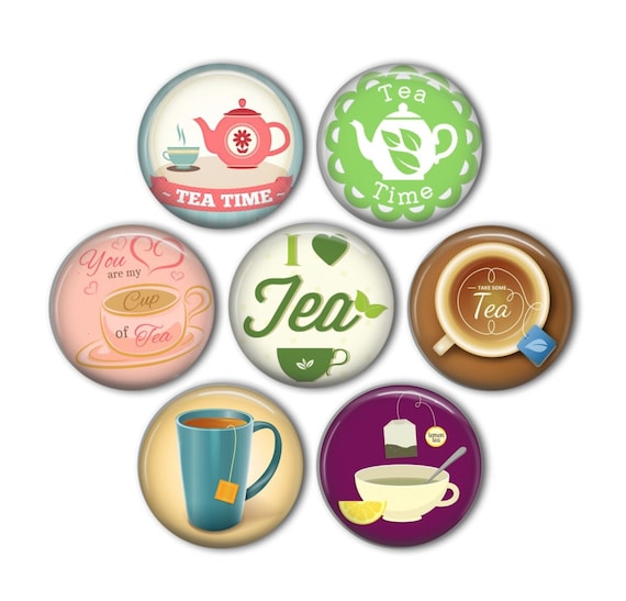 Tea Time 1 set of 7 Etsy