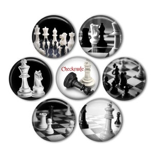 Chess 1&quot; Magnets - set of 7