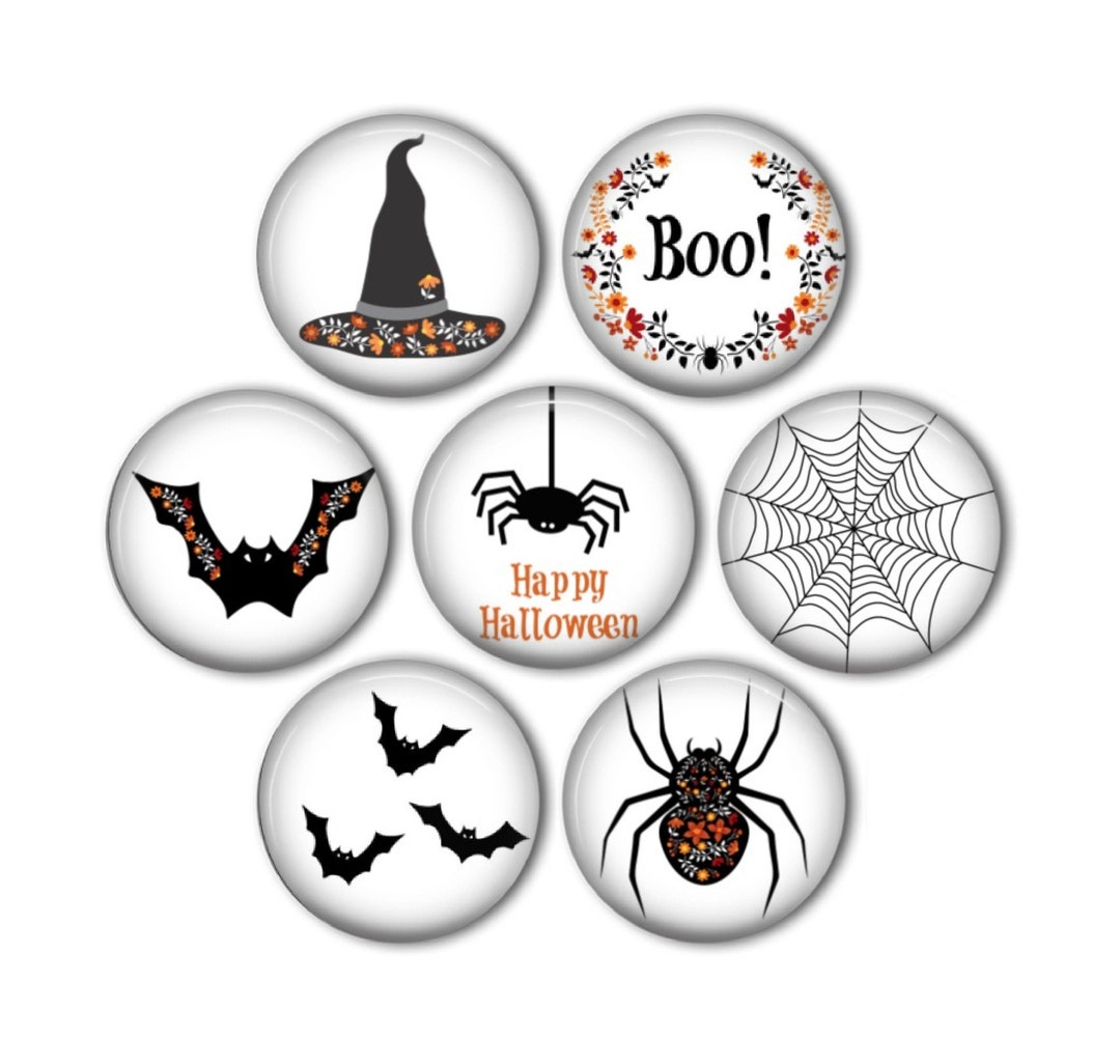 Cute Halloween 1" Magnets - Set of 7 - Etsy