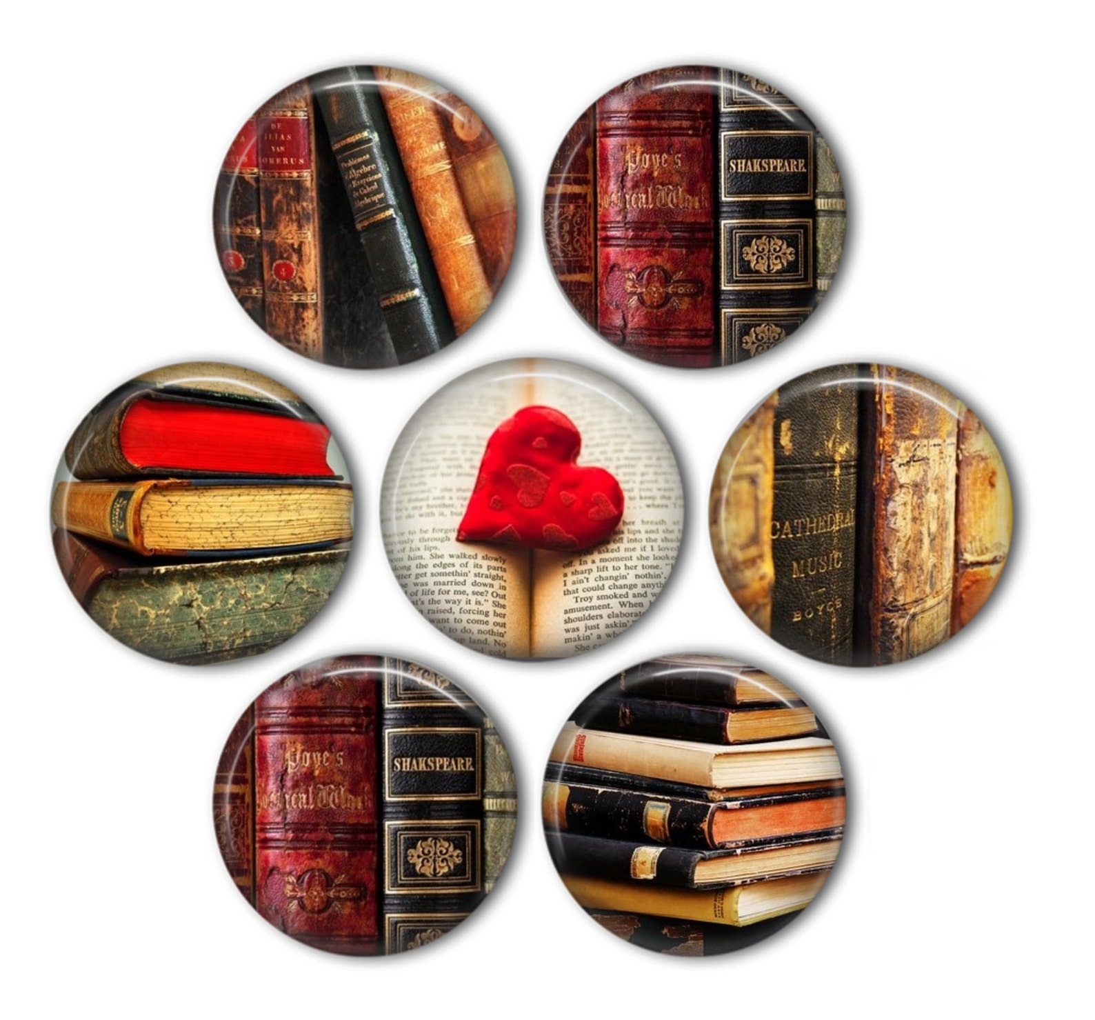 Antique Book 1 Set of 7 Etsy