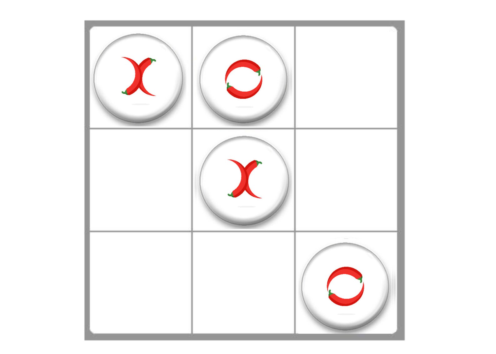 Chili Peppers Tic Tac Toe Etsy