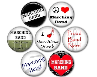 Marching Band 1" Magnets - set of 7