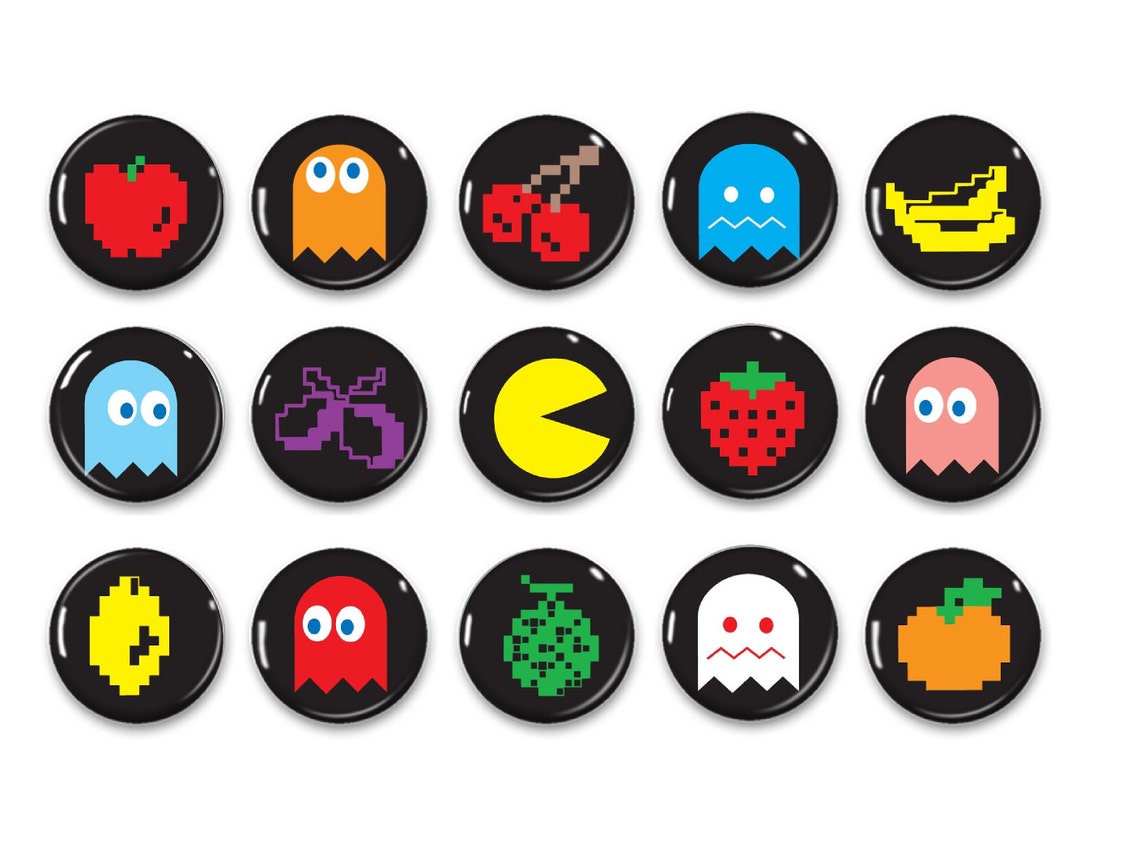 Pacman 1 Magnets set of 15 | Etsy