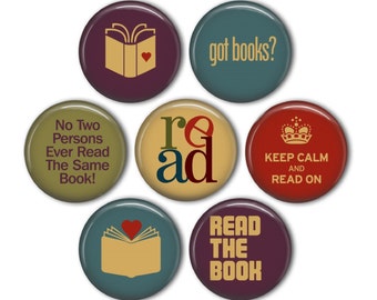 Read the Book 1" Magnets - set of 7