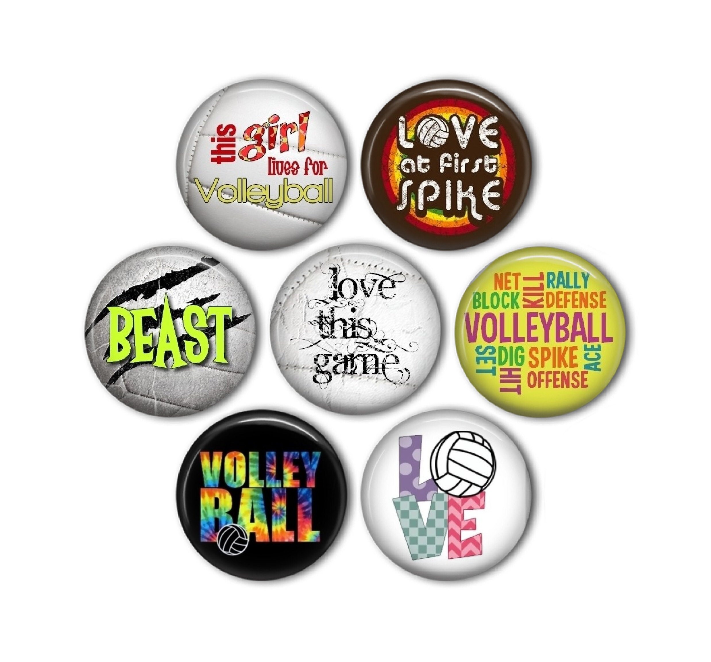 Volleyball 1 set of 7 Etsy