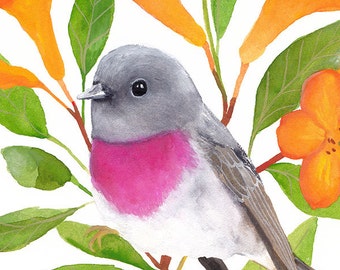 Bird Painting, Printable Wall Art Bird Print, Printable Bird Decor, Watercolour Bird, Bird Wall Art Print, Bird Art, Gallery Wall Art Print