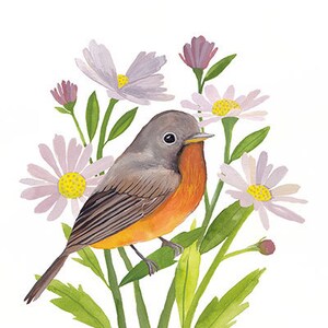 Botanical Print Bird Painting. Wall Art Prints Printable - Etsy