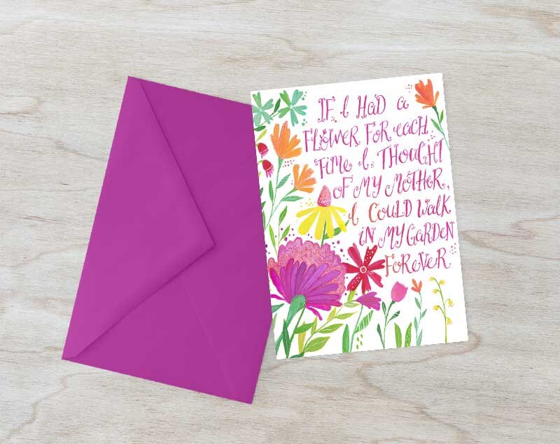 Mom Gift Card Printable Mom Card Instant Download Flower - Etsy