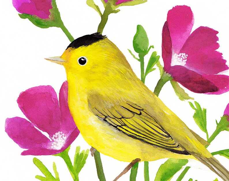 Bird Print Yellow Wall Art Bird Art Contemporary Art Print Etsy Australia