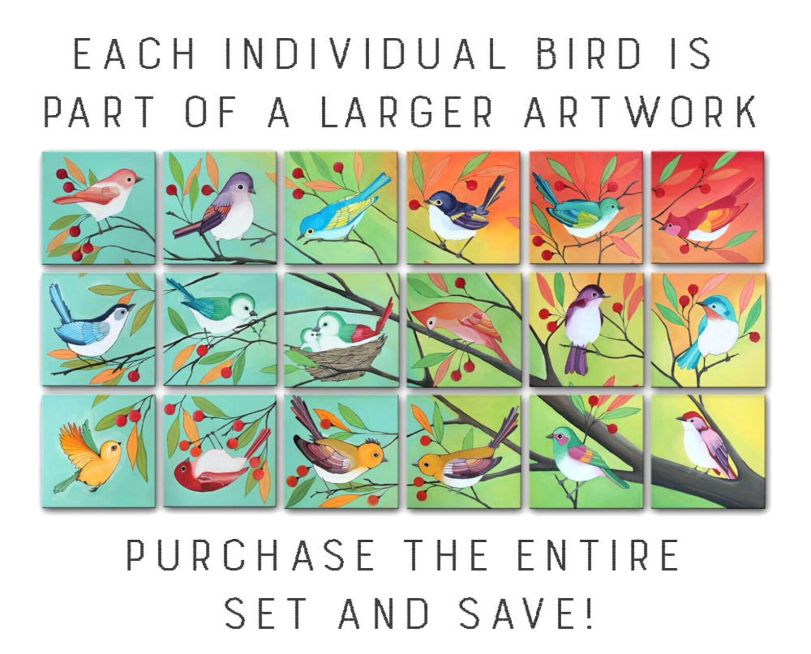 Bird Art Print Printable Bird Wall Art Bird Decor Red - Etsy