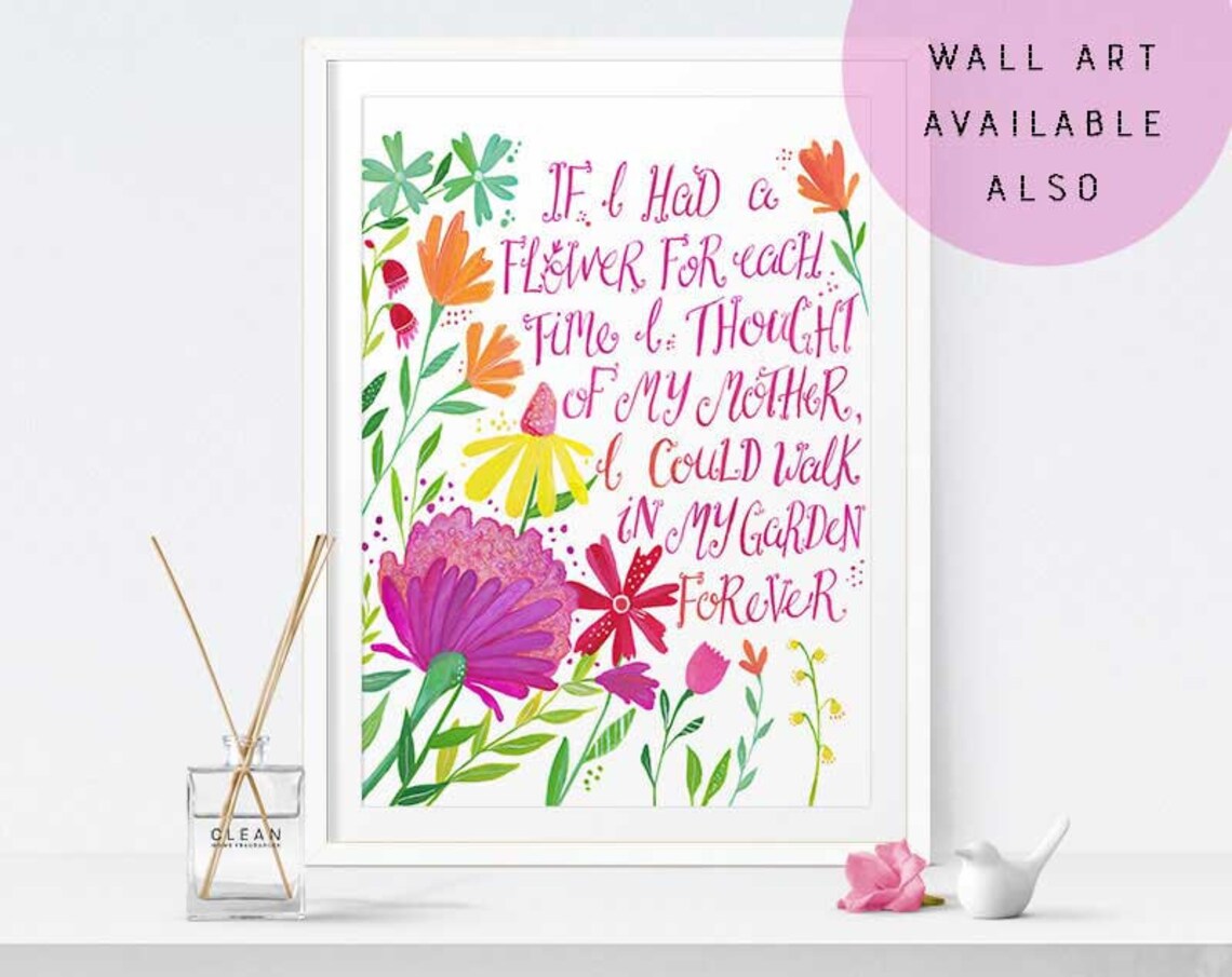 Mom Gift Card Printable Mom Card Instant Download Flower - Etsy