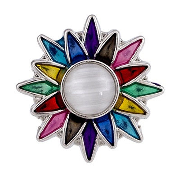 Arco iris sol Noosa complemento en encanto 20mm, complemento de joyería, Stocking Stuffer, regalo de Navidad