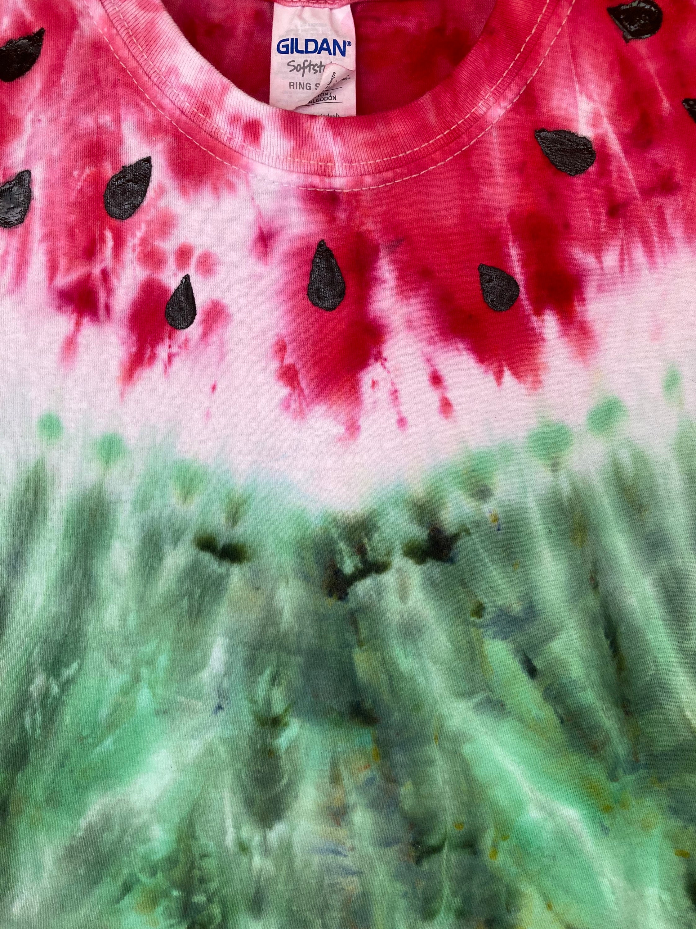 Tie dye tshirt hand-dyed watermelon kids T-shirt ages 5-6 & | Etsy