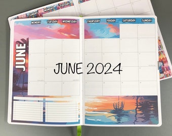 JUNE 2024 Passion Planner Monthly Themed or Birthday - Deco - A La Carte - Kits for the Medium & Large Weekly Dated Passion Planners.