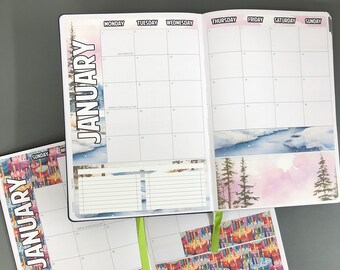 JANUARY 2024 Passion Planner Monthly Themed or Birthday - Deco - A La Carte - Kits for the Medium & Large Weekly Dated Passion Planners.