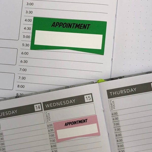 APPOINTMENT FLAGS - Available in the Passion Planner Weekly and Daily sizes.