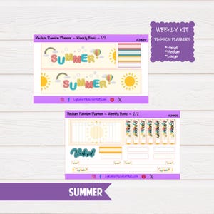 SUMMER ~ Weekly Basic ~ for the weekly layout in the Small, Medium and Large size Weekly Passion Planners.