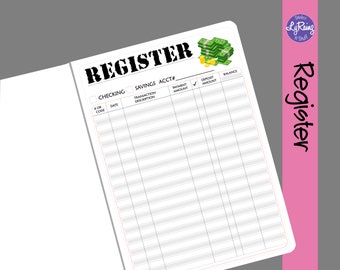 REGISTER -  Full sheet - Back Page Sticker for the Passion Planners and More.