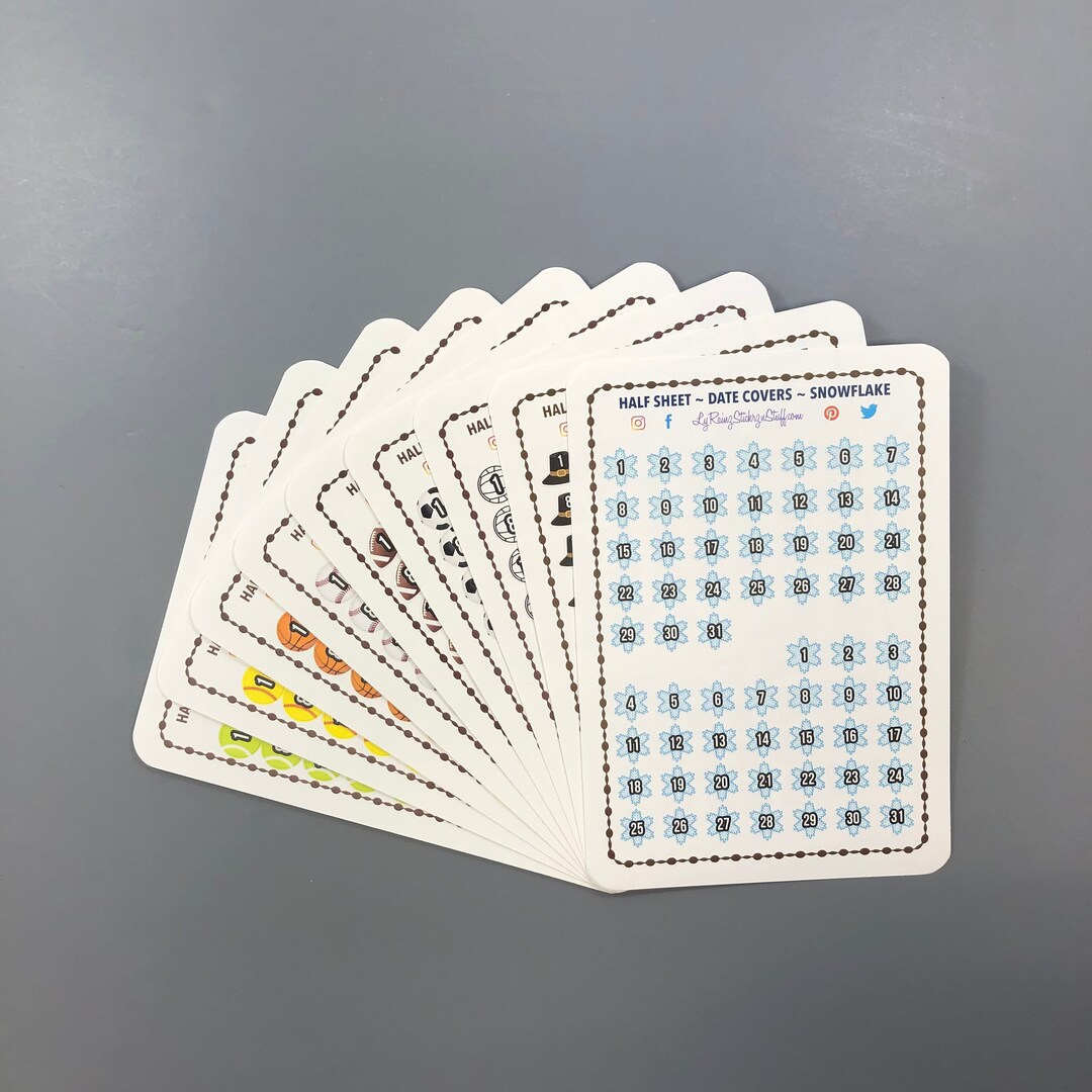DATE COVER STICKERS for Undated Passion Planners and More. - Etsy