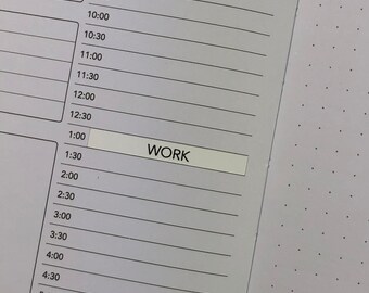 WORK - for the Appointment Calendar in the Passion Planner DAILY