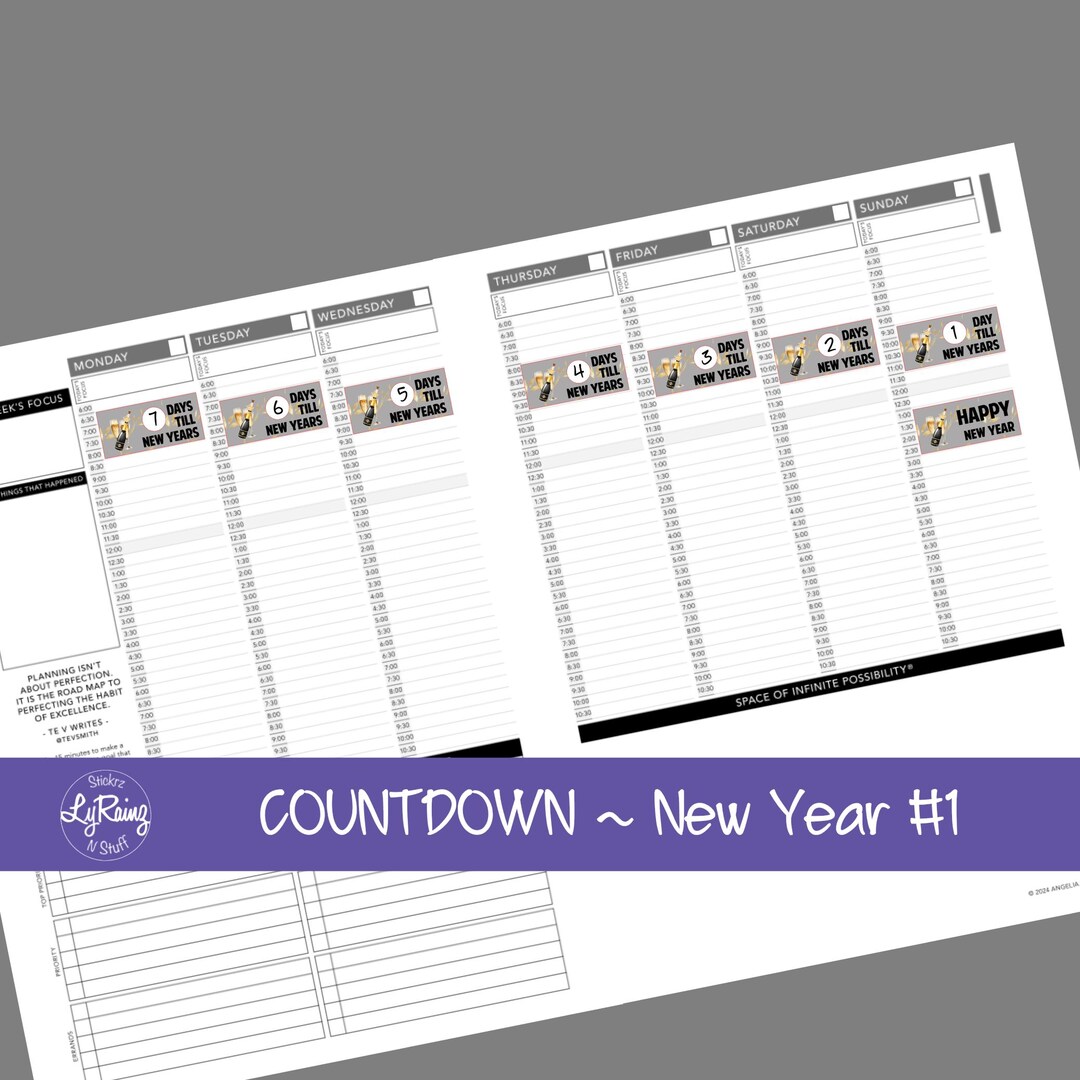 Countdown Pageant Layout NEW YEAR #1 ~ COUNTDOWN Stickers - Weekly Layout Section - Passion ...