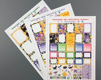 HALLOWEEN #2 - Weekly Layout Kit - for the Small, Medium and Large size Weekly Passion Planners.