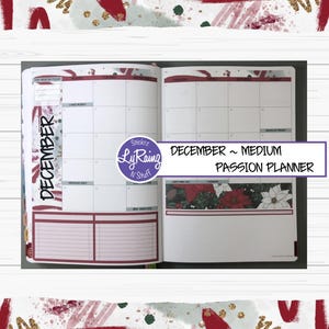 DECEMBER 2025 ~ MEDIUM ~ Passion Planner ~ Monthly Decorative Kit ~ Sunday or Monday Start ~ A La Carte