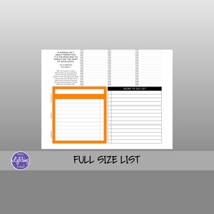 Personal & Work To Do (Full Size) LIST ~ Stickers for the Small, Medium and Large size Passion Planner Weekly.