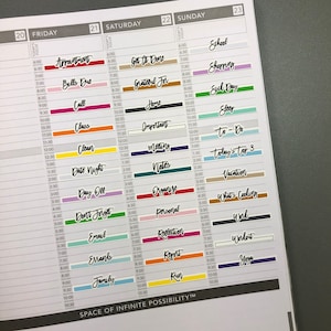HEADERS Choose From 33 Different Words Available in the Passion Planner Weekly and Daily sizes. image 1