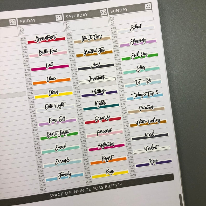 HEADERS Choose From 33 Different Words Available in the Passion Planner Weekly and Daily sizes. image 1