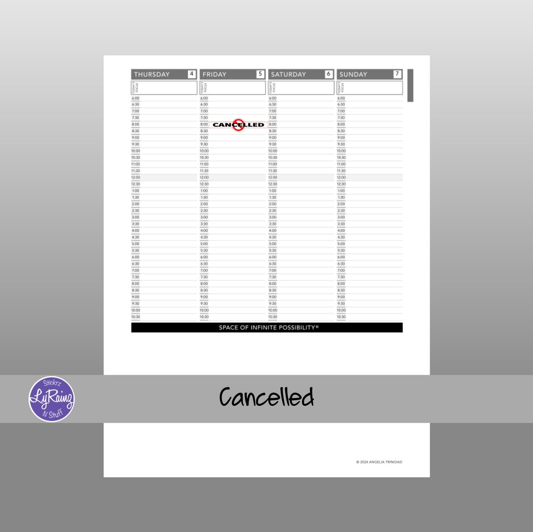 Xancalled Sticker CANCELLED - Stickers for the Small, Medium and Large Passion Planner ...