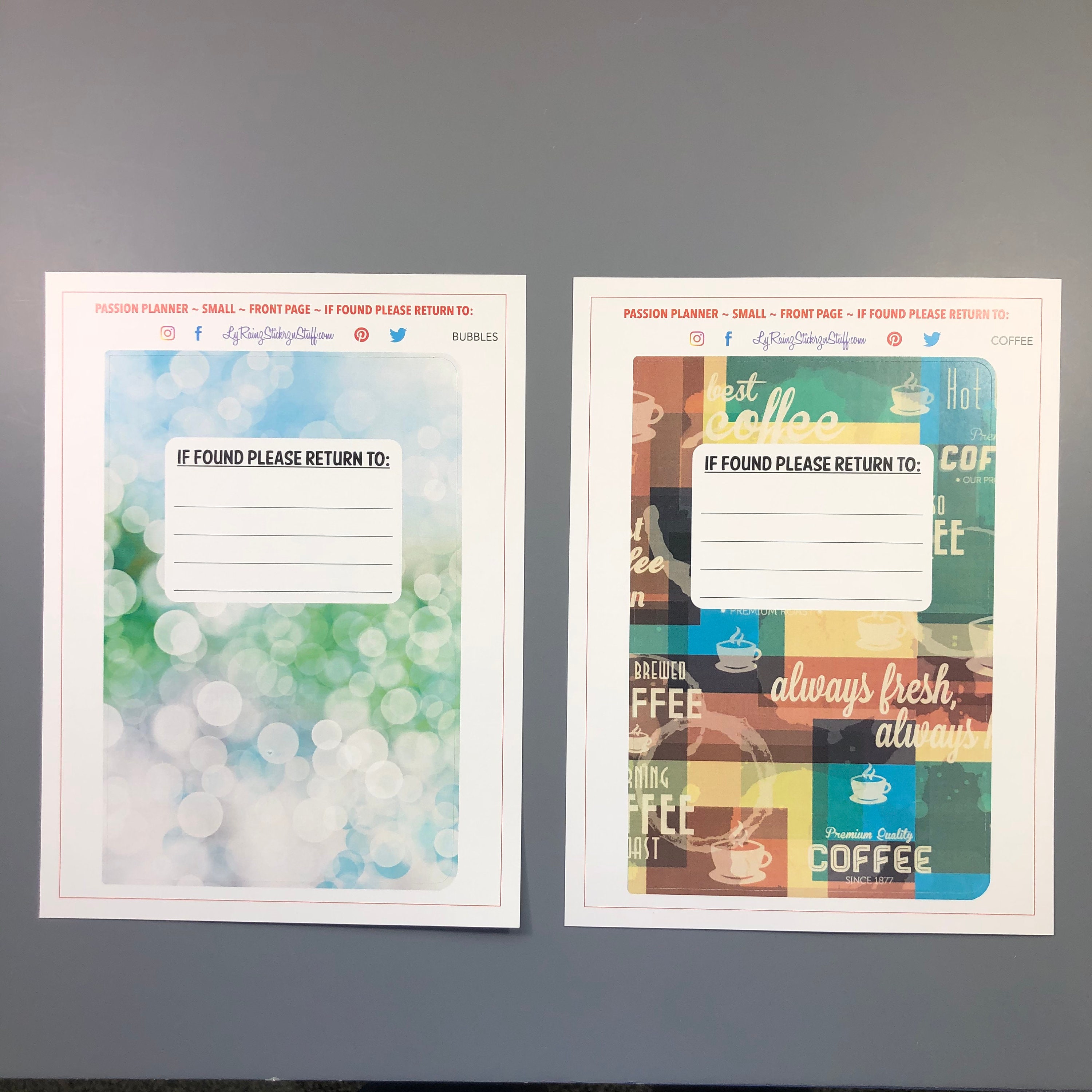 FRONT PAGE If Found Please Return To: Full | Etsy