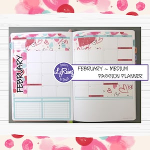 FEBRUARY 2025 ~ MEDIUM ~ Passion Planner ~ Monthly Decorative Kit ~ Sunday or Monday Start ~ A La Carte