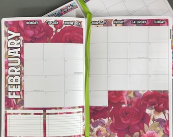 FEBRUARY 2024 Passion Planner Monthly Themed or Birthday - Deco - A La Carte - Kits for the Medium & Large Weekly Dated Passion Planners.