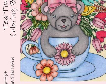 L'heure du thé livre de coloriage PDF