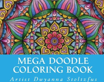 Mega Doodle Coloring Book PDF - 61 Coloring Pages