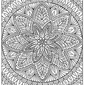 Stress Relief Pattern Tangled Treasures #2 Coloring Page JPG