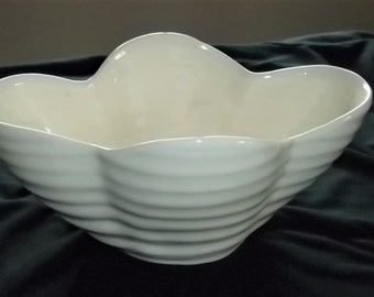 1950's  Cream Colored  Ceramic Indoor Planter. Bowl