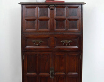 SOLD! Vintage Lane Red Mahogany Liquor Cabinet