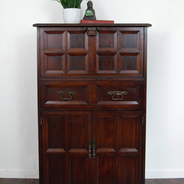 SOLD! Vintage Lane Red Mahogany Liquor Cabinet