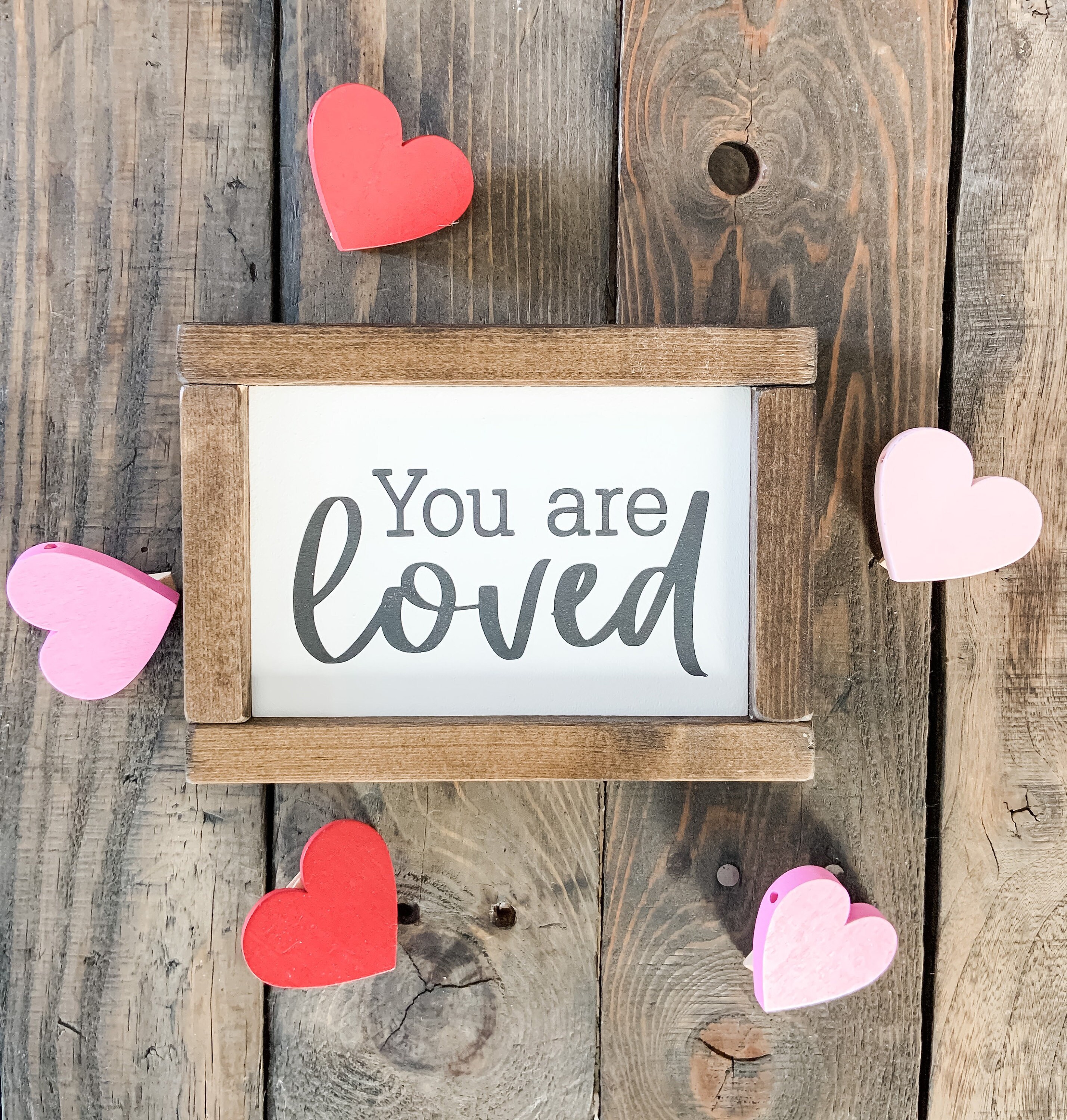 You are Loved Sign Painted Wood Sign 5 x 7 Mini Sign for Etsy