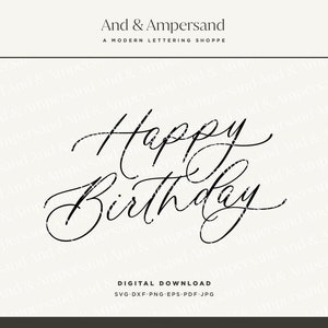 Happy Birthday SVG bday PNG Silhouette Cameo Cricut | Etsy