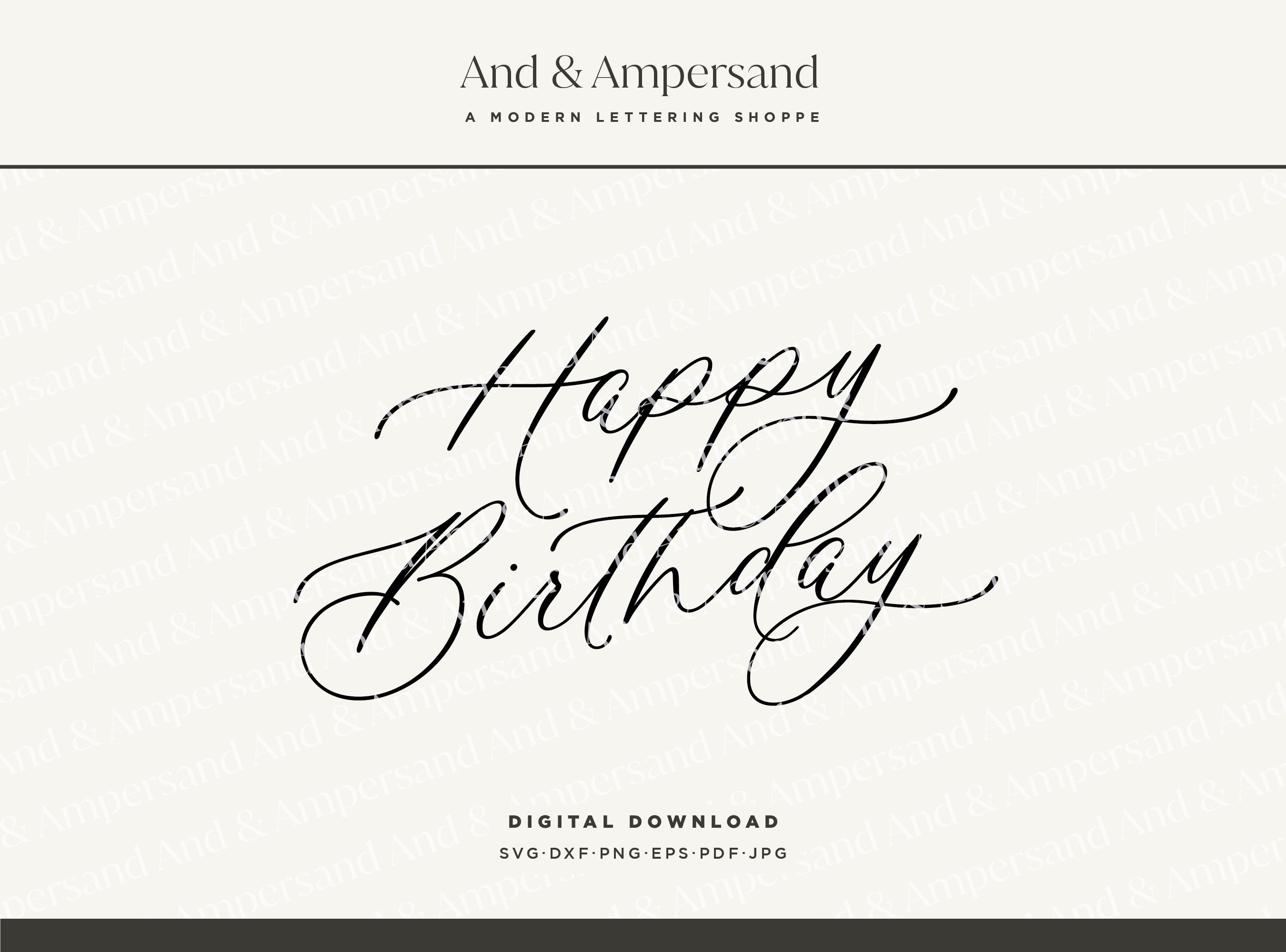 Happy Birthday SVG bday PNG Silhouette Cameo Cricut | Etsy