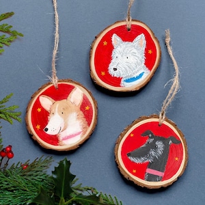 Custom Dog Ornament, Personalized Animal Ornament, New Puppy Gift, Gift for Pets, Dog Adoption Gift, Dog Mom / Mum, Dog Dad, Dog Birthday